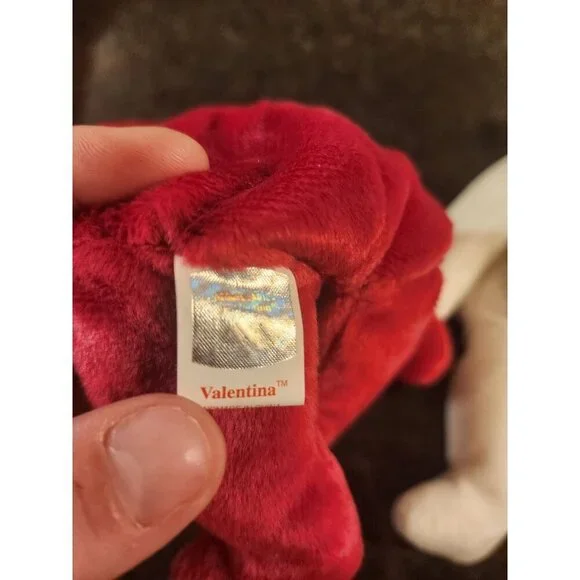 Ty Beanie Babies Valentino & Valentina Bears w/ Tags – '94 & '98 Brown Nose - Picture 8 of 13